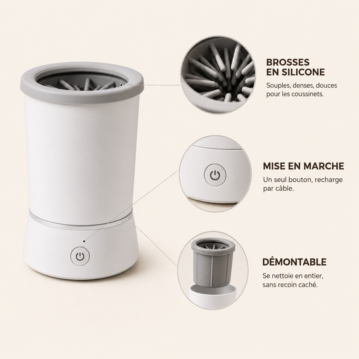 nettoyeur de pattes automatique pour chien