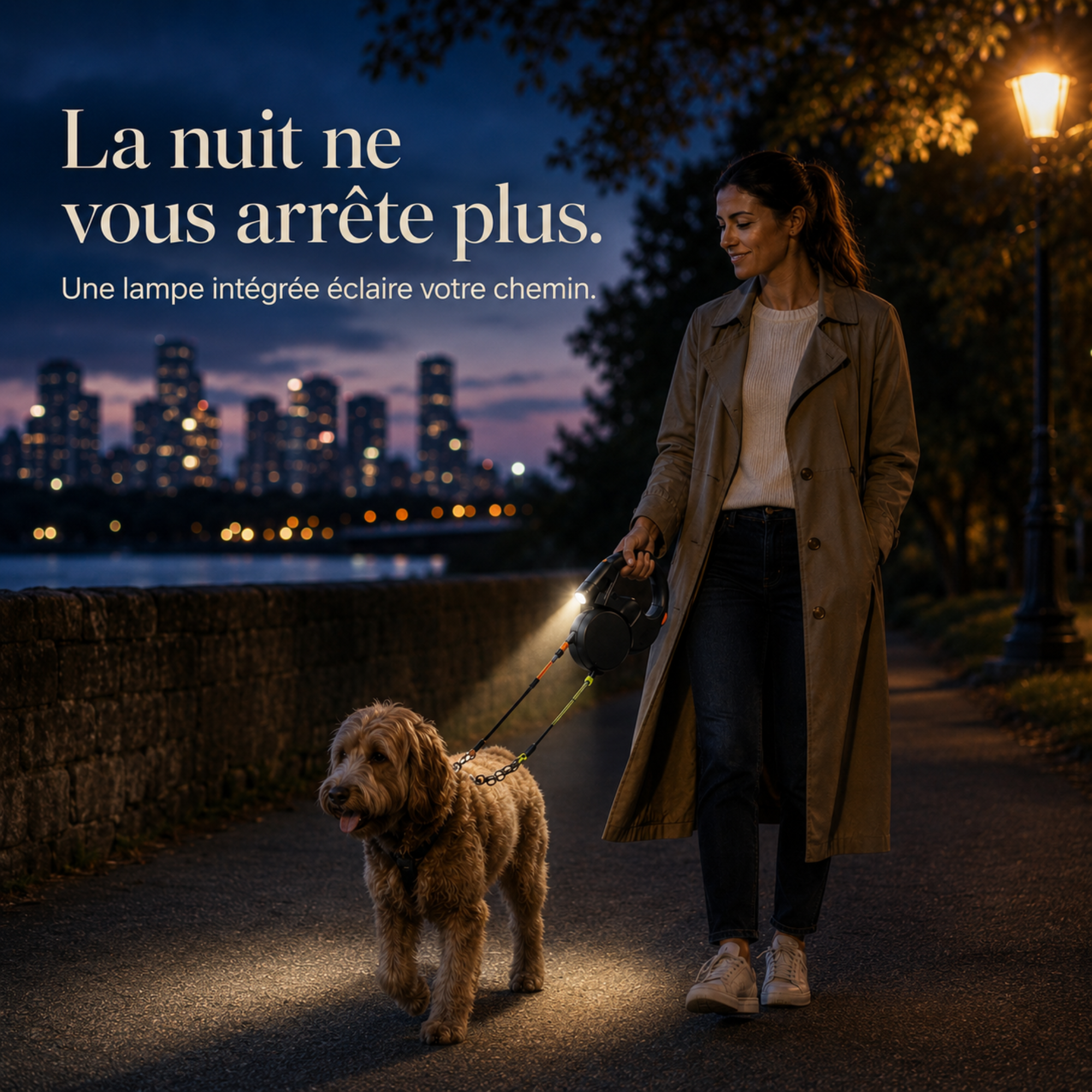 Double laisse anti-nœuds 360° toutou confort
