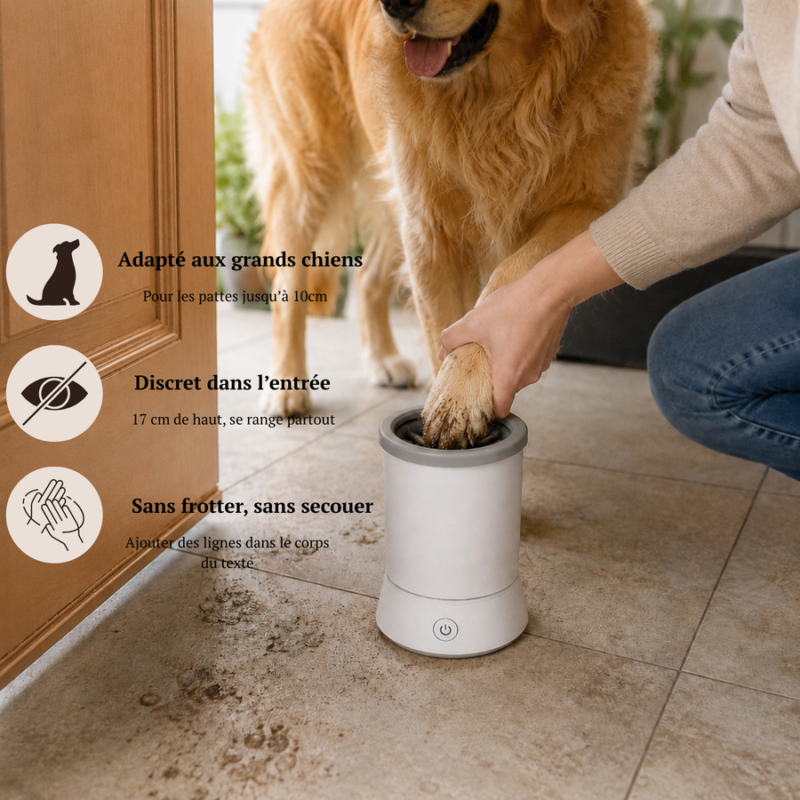 Nettoyeur de pattes pour chien